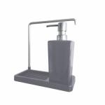 LUNA Диспенсер для моющего средства объёмом 420 мл с вращающейся вешалкой для салфетки.Размеры: 21х9,5х21 см.