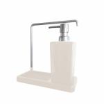 LUNA Диспенсер для моющего средства объёмом 420 мл с вращающейся вешалкой для салфетки.Размеры: 21х9,5х21 см.