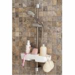 Навесная полочка на душевую штангу для шампуней и ванных принадлежностей (нагрузка до 4 кг).