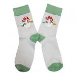 В гармонии с природой | Носки  Три мухомора, р-р 36-38 (серый/мятный)