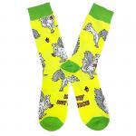 В мире животных | Носки Белка пришла, р-р 38-44 (желтый, салатовый)