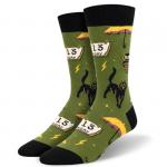 В мире животных | Носки Счастливое число и котики, р-р 38-44 (хаки, черный)