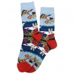 В гармонии с природой | Носки Весна в Японии, р-р 36-40 (красно-голубой)