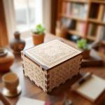 Мир Хаяо Миядзаки | Музыкальная шкатулка "Унесенные призраками. Дракон Хаку и Тихиро"р-р 6,5х5,2 (крафтовая)