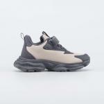 беж-сер полуботинки школьная Комбинирован.