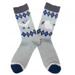 Гарри Поттер | Носки Букля с письмом, р-р 38-42 (серый, голубой)