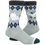 Гарри Поттер | Носки Букля с письмом, р-р 38-42 (серый, голубой)