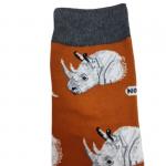 В мире животных | Носки NOсороги р-р 38-44 (красный, серый)