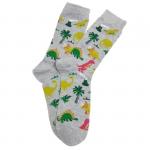 В мире животных | Носки Разноцветные динозавры, р-р 38-44 (серый)