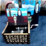 Мир Хаяо Миядзаки | Музыкальная шкатулка Унесенные призраками. С Безликим в поезде", 6,5х5,2см (черная)