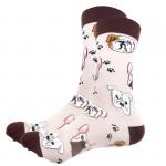 В мире животных | Носки "Бульдоги", р-р 38-44 (бежевый, коричневый)