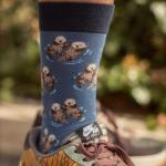 В мире животных | Носки Выдры держатся за лапки, р-р 38-44 (джинс, черный)