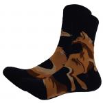 В мире животных | Носки "Лиса на охоте", р-р 36-39 (черный)
