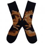 В мире животных | Носки "Лиса на охоте", р-р 36-39 (черный)