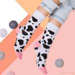 В мире животных | Носки  Моя буренка, р-р 38-44 (белый, розовый пятка и мысок)