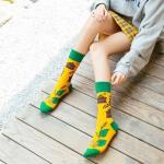 Весело и вкусно | Носки Мельница для специй, р-р 38-40 (горчичный зеленый)