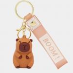 В мире животных | Объемный брелок Капибара, р-р 7,2см (в холщовом мешке)