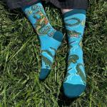 В мире животных | Носки Будь, как зеленый, р-р 38-44 (голубой, черный)