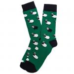 В мире животных | Носки "Барашки на пастбище", р-р 38-40 (зеленый/черный)