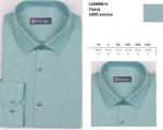 1LBM88+4 (M-4XL) Сорочка мужск.оксфорд.классика.дл.рукав, бирюзовый, BROSTEM