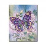 МХ-15 Мозаика из пайеток на холсте Бабочка