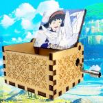 Мир Миядзаки | Музыкальная шкатулка "Небесный замок Лапута. Сита и голуби", 6,5х5,2см (крафтовый)