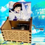 Мир Миядзаки | Музыкальная шкатулка "Небесный замок Лапута. Сита и голуби", 6,5х5,2см (крафтовый)