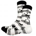 В мире животных | Носки  Котики и ноты. Клавиши, р-р 38-44 (черно-белый)