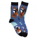 В мире животных | Носки Зимняя лиса, р-р 38-44 (джинс, черный)