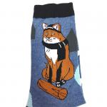 В мире животных | Носки Зимняя лиса, р-р 38-44 (джинс, черный)