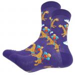 В мире животных | Носки Праздничные жирафы, р-р 38-44 (лавандовый)