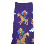 В мире животных | Носки Праздничные жирафы, р-р 38-44 (лавандовый)