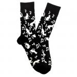 В мире животных | Носки  Котики и ноты, р-р 38-44 (черный)