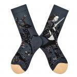 Девид Корнхабер | Носки "Рождение театра. История рыцарей", р-р 36-38 (графит)