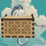 Мир Хаяо Миядзаки | Музыкальная шкатулка Унесенные призраками. Тахиро и Хаку", 6,5х5,2см (крафтовая)