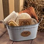 Набор подарочный «Этель. Король бани», 5 предметов, полотенце, мочалка, щёточка