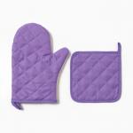 Кухонный набор «Василек»: варежка-прихватка 20?27 см, прихватка 17?17 см