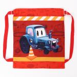 Сумка детская «Синий трактор», 35?30 см, красная