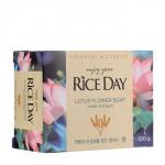 LN Мыло туалетное твердое с маслом рисовых отрубей и лотосом RiceDay(Chung)90g