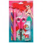 Канцелярский набор, блокнот, точилка, ластик, карандаш, ножницы, «Принцессы»