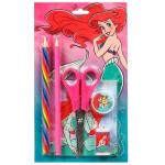 Канцелярский набор, блокнот, точилка, ластик, карандаш, ножницы, «Принцессы»