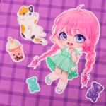 Сумка детская «Аниме», 35?30 см, фиолетовая