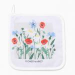 Кухонный набор «Доляна. Полевые цветы»: варежка 20?28 см, прихватка 17?17 см