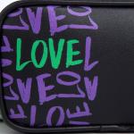 Сумка детская Love, искусственная кожа, на ремешке, черная, 18?11?6 см