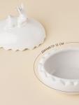 Конфетница SL Home «Пасхальные кролики», 470 мл, 15.5?12?16 см, доломит, белая