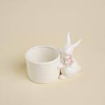 Конфетница SL Home «Лесные кролики», 15?9?12.5 см, фарфор, белая