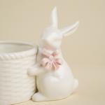 Конфетница SL Home «Лесные кролики», 15?9?12.5 см, фарфор, белая