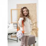 Сумка детская для девочки «Котик», на молнии, серая