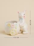 Конфетница SL Home «Пасхальные кролики», 600 мл, 17.5?11.5?16.8 см, доломит, белая