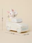 Конфетница SL Home «Пасхальные кролики», 17?10.5?17 см, доломит, белая
